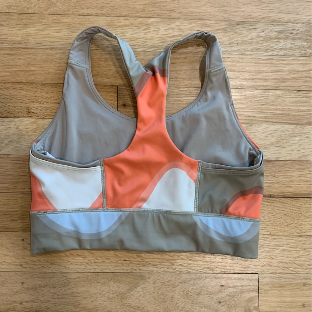 Adidas x Marimekko Colorful Abstract Sports Bra Removable Padding Workout Sz Med - Picture 4 of 11